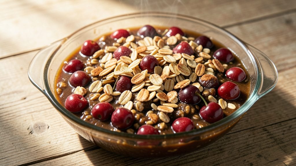 Duncan Hines Country Cherry Pie Filling Recipe: Molasses-Kissed Tartness with Pressed Oat Crunch