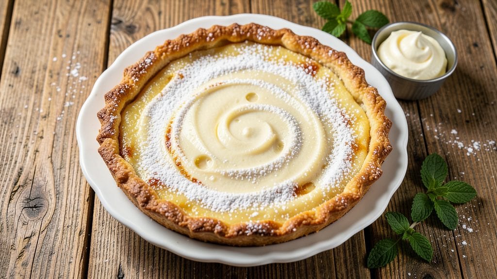Pie Tart Recipe: Crisp Oat Crown Over Vanilla Cream Cheese Swirls